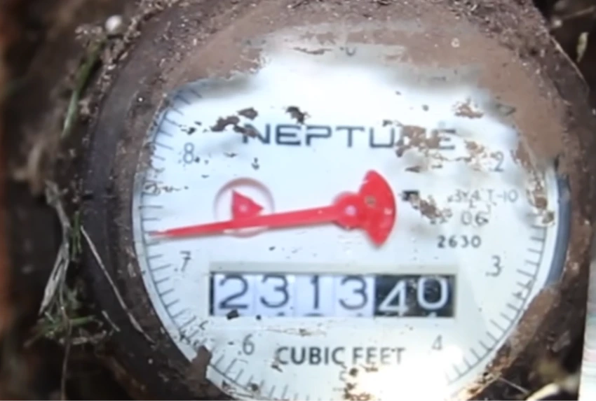 Water meter used to monitor unusual household water consumption